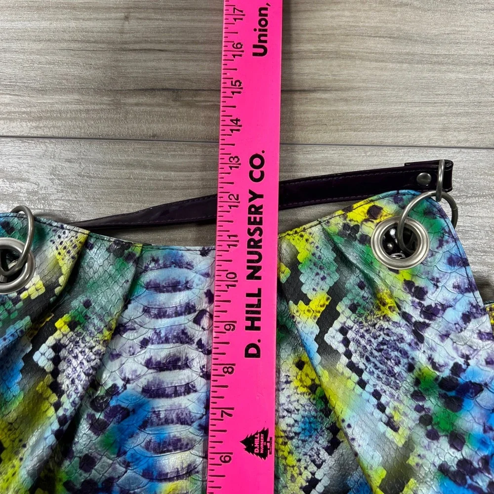 Cynthia Rowley Snakeskin Print Hobo Bag Faux Leather with Strap